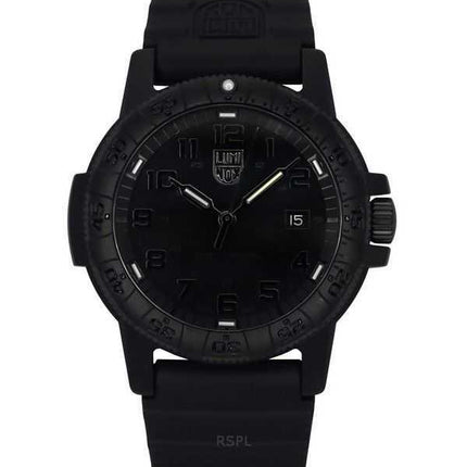 Luminox Leatherback Sea Turtle Cinturino in silicone Quadrante nero Quarzo XS.0321.BO.L 100M Orologio da uomo