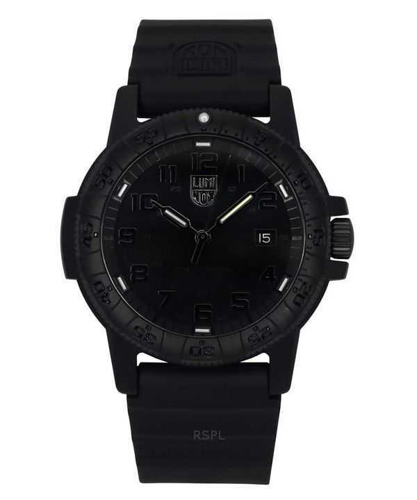 Luminox Leatherback Sea Turtle Cinturino in silicone Quadrante nero Quarzo XS.0321.BO.L 100M Orologio da uomo