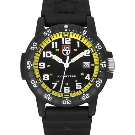 Luminox Leatherback Sea Turtle Giant Cinturino in poliuretano Quadrante nero Quarzo XS.0325 100M Orologio da uomo
