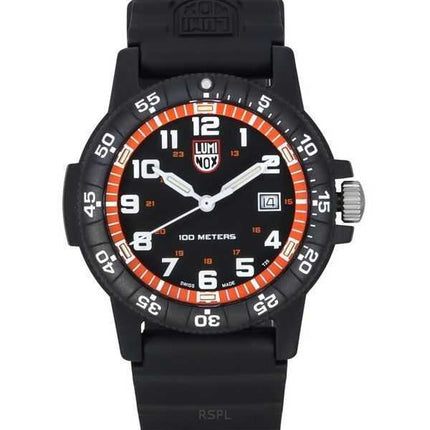 Luminox Leatherback SEA Turtle Giant Cinturino in poliuretano Quadrante nero Quarzo XS.0329.1 100M Orologio da uomo