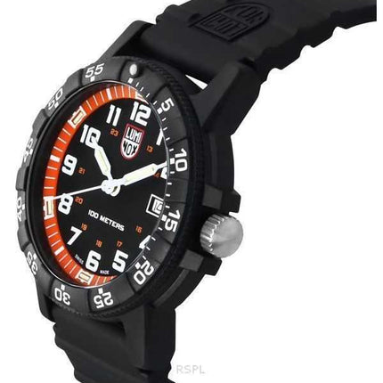 Luminox Leatherback SEA Turtle Giant Cinturino in poliuretano Quadrante nero Quarzo XS.0329.1 100M Orologio da uomo