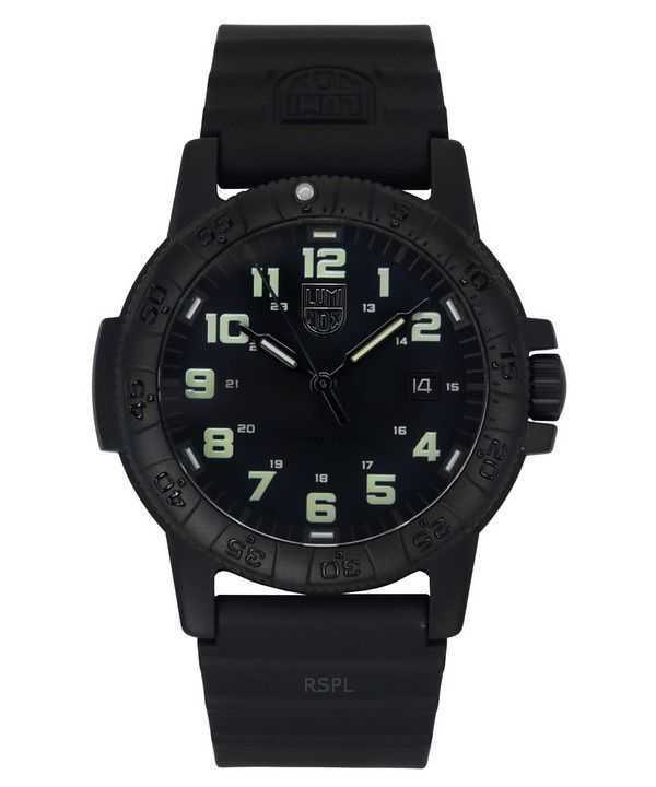 Luminox Leatherback Sea Turtle Giant PU Strap Quadrante Nero Quarzo XS.0330 100M Orologio da Uomo