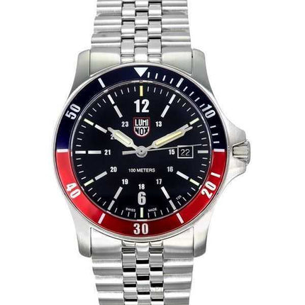 Orologio da uomo Luminox Sport Timer in acciaio inossidabile con quadrante blu al quarzo XS.0914 100M