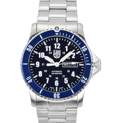 Orologio da uomo Luminox Sport Timer in acciaio inossidabile con quadrante blu, automatico, subacqueo XS.0924 200M