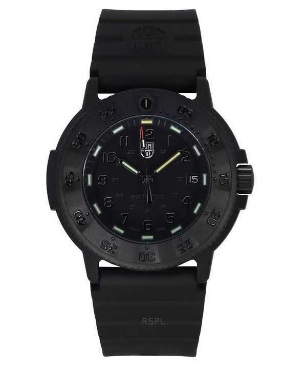 Luminox Original Navy Seal Cinturino in gomma Quadrante nero Quarzo Diver&#39;s XS.3001.EVO.BO.S 200M Orologio da uomo