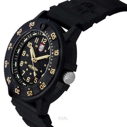 Luminox Original Navy Seal EVO cinturino in gomma quadrante nero orologio da uomo al quarzo subacqueo XS.3001.EVO.OR 200M
