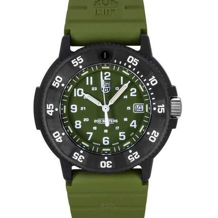 Luminox Original Navy Seal Cinturino in gomma Quadrante verde Quarzo Diver&#39;s XS.3013.EVO.S 200M Orologio da uomo