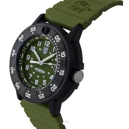 Luminox Original Navy Seal Cinturino in gomma Quadrante verde Quarzo Diver&#39;s XS.3013.EVO.S 200M Orologio da uomo