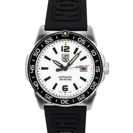 Orologio da uomo Luminox Pacific Diver Midnight Mariner con cinturino in gomma e quadrante bianco, automatico XS.3101.H 200M