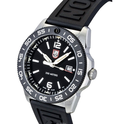 Orologio da uomo Luminox Pacific Diver con cinturino in gomma e quadrante nero, al quarzo, subacqueo XS.3121.1 200M