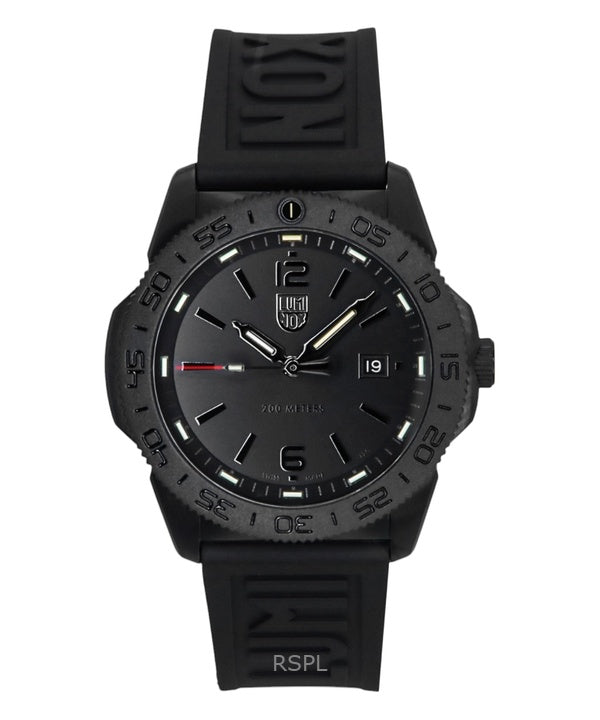 Orologio da uomo Luminox Pacific Diver con cinturino in gomma e quadrante nero al quarzo XS.3121.BO.1 200M