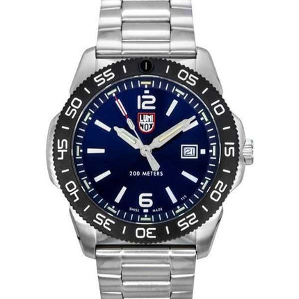 Orologio da uomo Luminox Pacific Diver in acciaio inossidabile con quadrante blu al quarzo XS.3123 200M