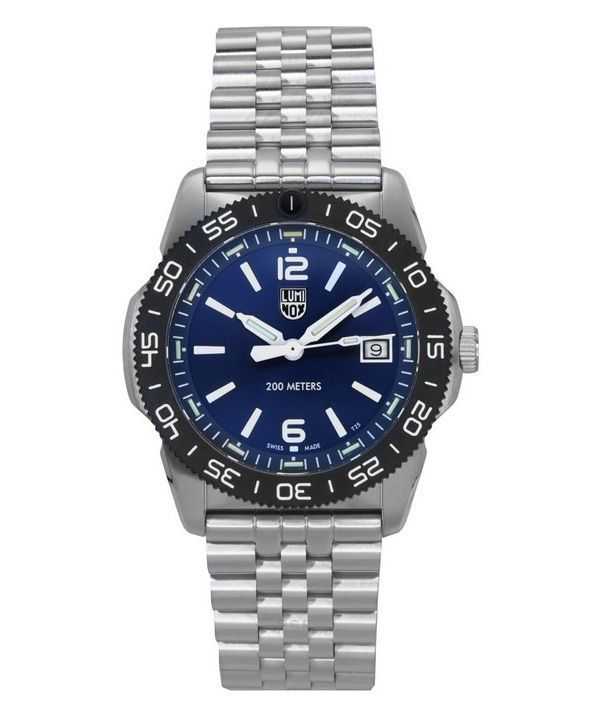 Luminox Pacific Diver Ripple in acciaio inossidabile quadrante blu al quarzo XS.3123M.SET.1 200M Orologio da uomo con cinturino
