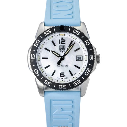 Orologio unisex Luminox Pacific Diver Ripple con cinturino in gomma e quadrante in madreperla, al quarzo, subacqueo XS.3124M 200M