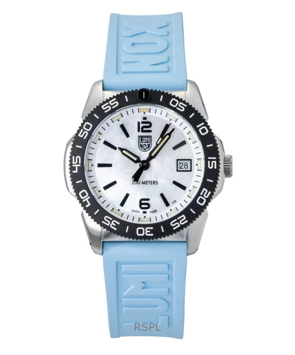 Orologio unisex Luminox Pacific Diver Ripple con cinturino in gomma e quadrante in madreperla, al quarzo, subacqueo XS.3124M 200M