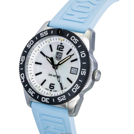 Orologio unisex Luminox Pacific Diver Ripple con cinturino in gomma e quadrante in madreperla, al quarzo, subacqueo XS.3124M 200M