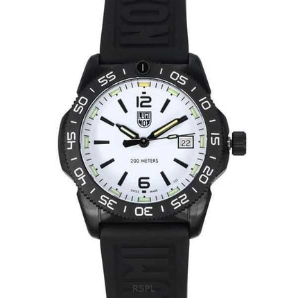 Luminox Pacific Diver Ripple cinturino in gomma quadrante bianco quarzo XS.3127M 200M orologio da uomo