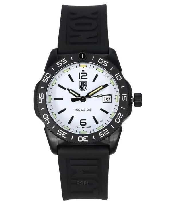 Luminox Pacific Diver Ripple cinturino in gomma quadrante bianco quarzo XS.3127M 200M orologio da uomo