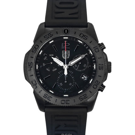 Orologio da uomo Luminox Pacific Diver Cronografo Cinturino in gomma Quadrante nero Quarzo XS.3141.BO.1.SET 200M