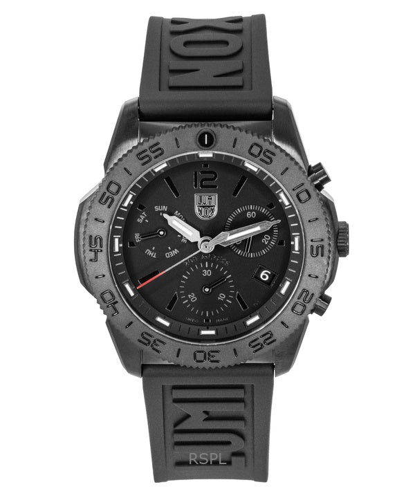 Orologio da uomo Luminox Pacific Diver Cronografo Cinturino in gomma Quadrante nero Quarzo XS.3141.BO.1 200M