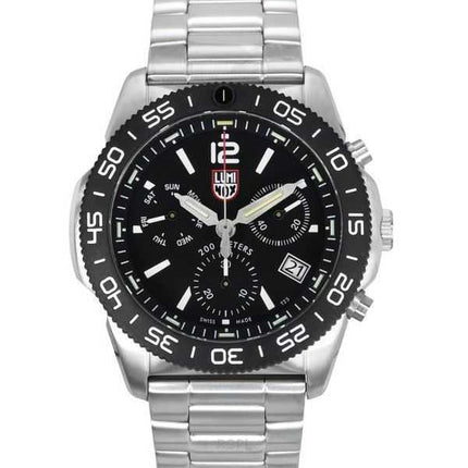 Luminox Pacific Diver Cronografo Acciaio Inox Quadrante Nero Quarzo XS.3142 200M Orologio da Uomo