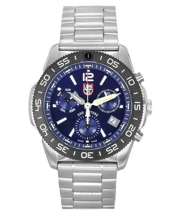 Luminox Pacific Diver Cronografo Acciaio Inossidabile Quadrante Blu Quarzo XS.3144 200M Orologio da Uomo