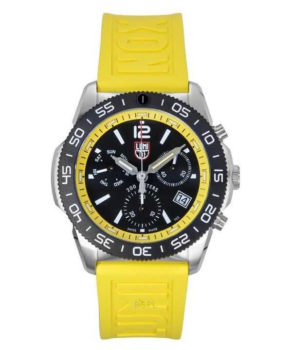 Luminox Pacific Diver Cronografo Cinturino in Gomma Quadrante Nero Quarzo XS.3145.SET 200M Orologio da Uomo