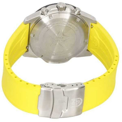 Orologio da uomo Luminox Pacific Diver Cronografo cinturino in caucciù giallo quadrante nero Swiss Quartz Diver XS.3145 200M