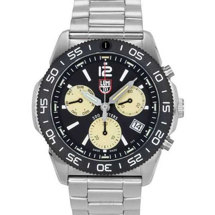 Luminox Pacific Diver Cronografo Acciaio Inox Quadrante Nero Quarzo XS.3150.M 200M Orologio da Uomo