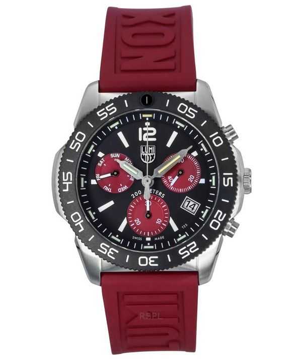 Luminox Pacific Diver Cronografo Cinturino in Gomma Quadrante Nero Quarzo XS.3155.1.SET 200M Orologio da Uomo