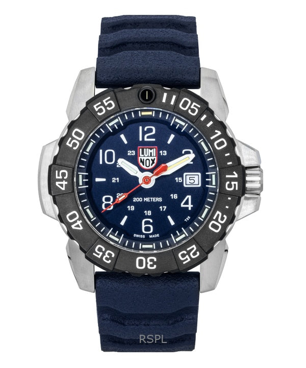 Orologio da uomo Luminox Navy Seal con cinturino in gomma e quadrante blu, al quarzo, subacqueo XS.3253.CB 200M