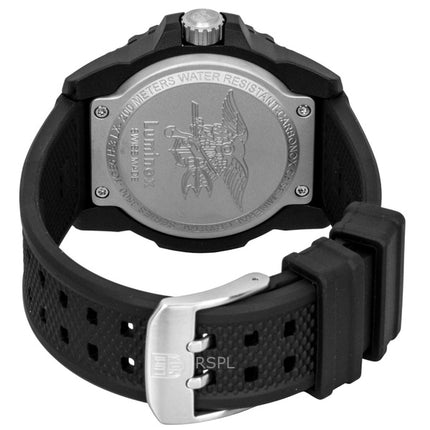 Orologio da uomo Luminox Navy Seal con cinturino in gomma e quadrante nero, al quarzo, subacqueo XS.3501.F 200M