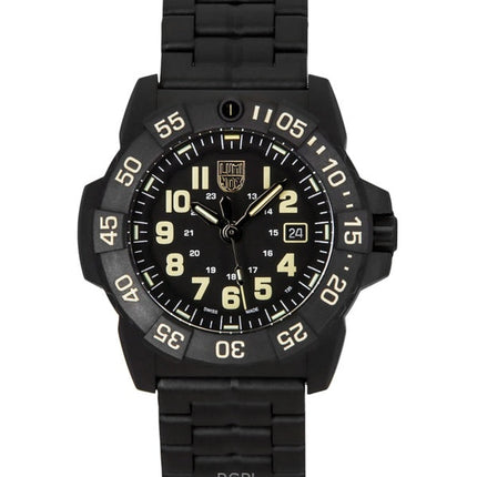 Luminox Navy SEAL 3500 Military Orologio da uomo subacqueo al quarzo con quadrante nero in acciaio inossidabile XS.3510 200M