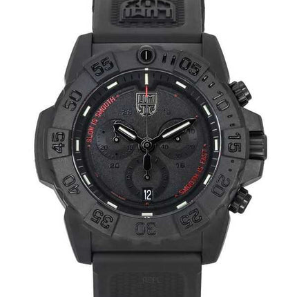 Orologio da uomo Luminox Navy SEAL cronografo cinturino in caucciù quadrante nero svizzero al quarzo Diver XS.3581.SIS 200M