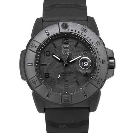 Luminox Navy Seal Foundation Cinturino in gomma Quadrante nero Quarzo Diver&#39;s XS.3601.BO.NSF 200M Orologio da uomo