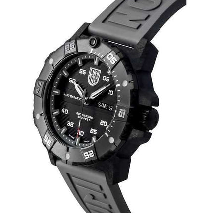 Orologio da uomo Luminox Master Carbon SEAL cinturino in caucciù grigio quadrante nero Swiss Automatic Diver&#39;s XS.3862 200M