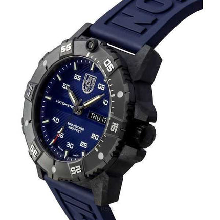 Orologio da uomo Luminox Master Carbon SEAL cinturino in caucciù quadrante blu svizzero automatico Diver XS.3863 200M