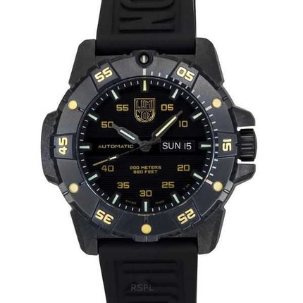 Luminox Master Carbon SEAL Limited Edition Cinturino in gomma Quadrante nero Orologio subacqueo automatico XS.3865.GOLD 200M da