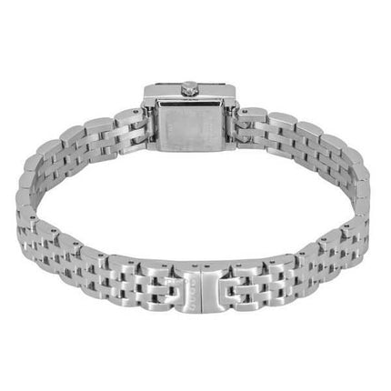 Orologio da donna Gucci G-Frame Diamond Accents in acciaio inossidabile con quadrante nero al quarzo YA128507