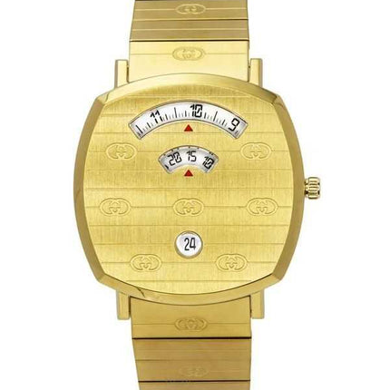 Orologio unisex Gucci Grip Gold Tone in acciaio inossidabile con quadrante dorato al quarzo YA157409