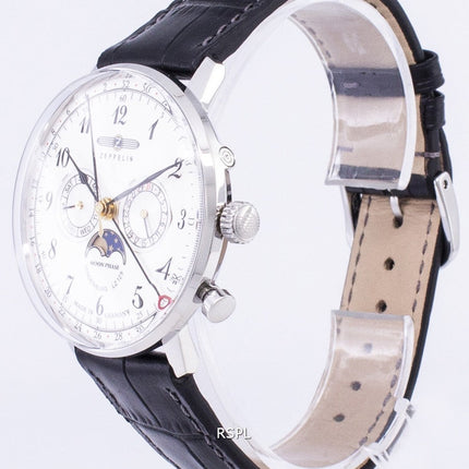 Orologio da uomo Zeppelin Series LZ 129 Hindenburg prodotto in Germania 7036-1 70361 ricondizionato