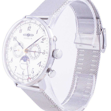 Orologio da uomo Zeppelin Hindenburg Z7036M1 al quarzo con fasi lunari