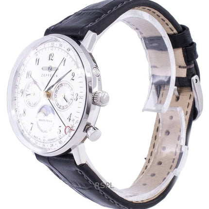 Orologio da uomo Zeppelin Series LZ 129 Hindenburg prodotto in Germania 7037-1 70371 ricondizionato