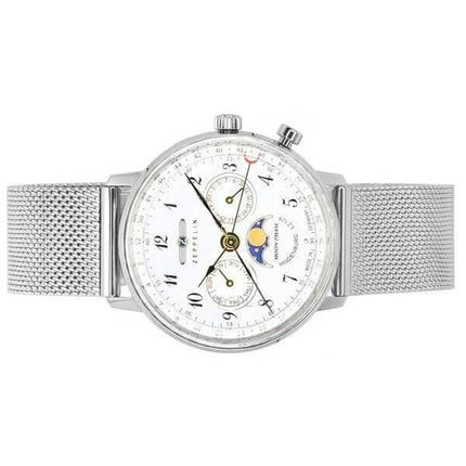 Orologio da donna Zeppelin LZ129 Hindenburg Moonphase quadrante argento quarzo 7037M1
