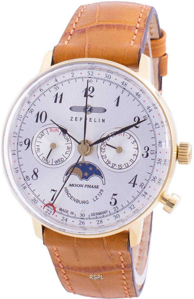 Zeppelin Hindenburg LZ129 7039-1 70391 Orologio da donna al quarzo con fasi lunari