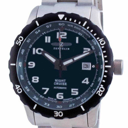 Orologio da uomo Zeppelin Night Cruise quadrante verde automatico 7264M-3 7264M3 200M