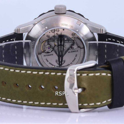 Orologio da uomo Zeppelin Eurofighter cronografo cinturino in pelle quadrante beige automatico Diver's 7268-5 72685 200M oro
