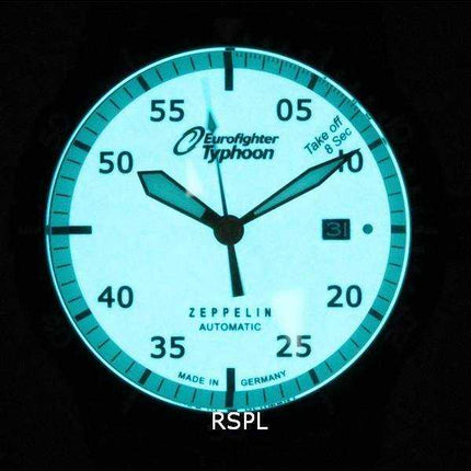 Zeppelin Eurofighter Typhoon Beige Luminous Dial Automatic Diver&#39;s 7268M-5 7268M5 200M Orologio da uomo