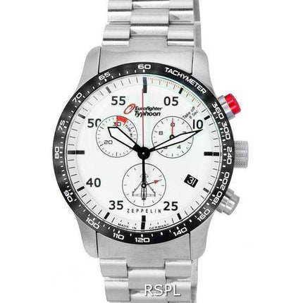 Zeppelin Eurofighter Typhoon cronografo quadrante luminoso beige quarzo 7298M-5 7298M5 100M orologio da uomo