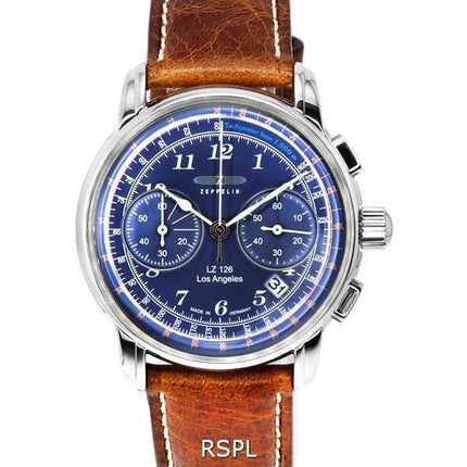 Orologio da uomo Zeppelin LZ126 Los Angeles cronografo quadrante blu al quarzo Z76143